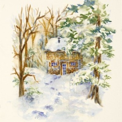 Cabin illustration cover  by Amy Owens