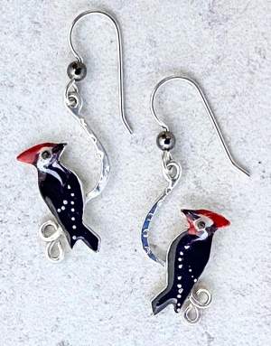 Pileated Woodpecker Earrings thumbnail