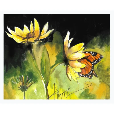 woodland sunflower cover by Adelaide Tyrol