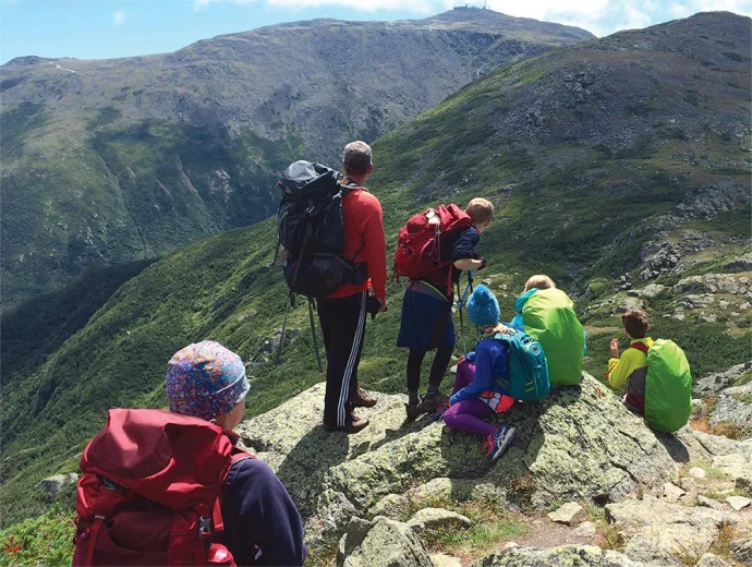 Hikers on Mountain