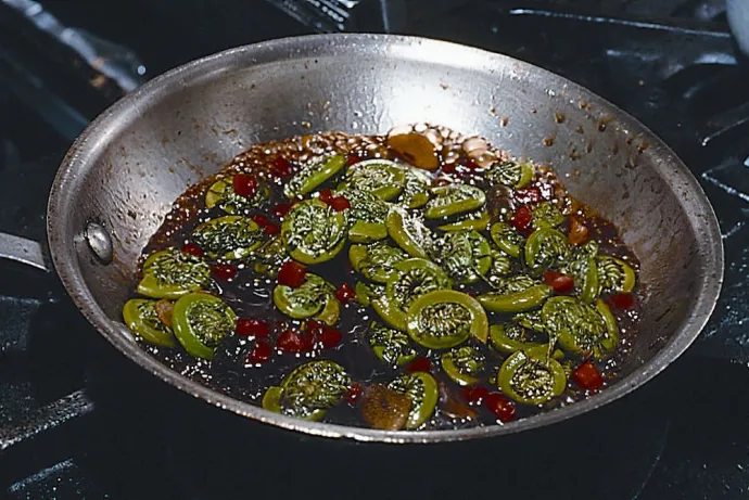 Cooking fiddleheads
