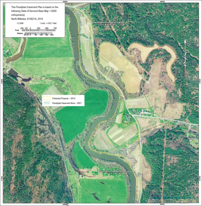 Floodplain easement plan