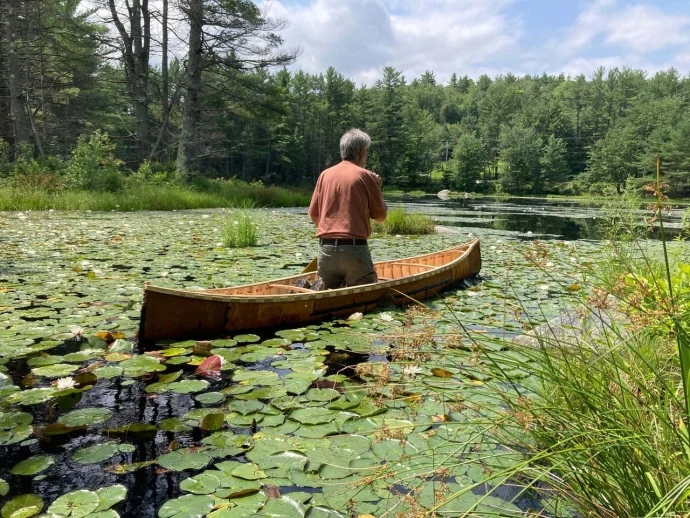 Birchbark canoe