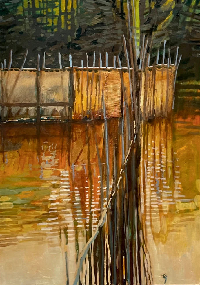 Muddy weir