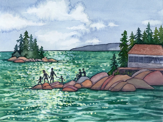 Sunshine house illustration