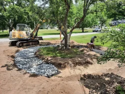 Crushed rock paths