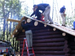 Rebuilding Blue Brook Shelter Photo: Mac McKenzie-Dudley