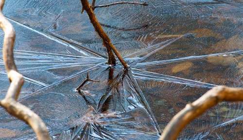 Ice on pond