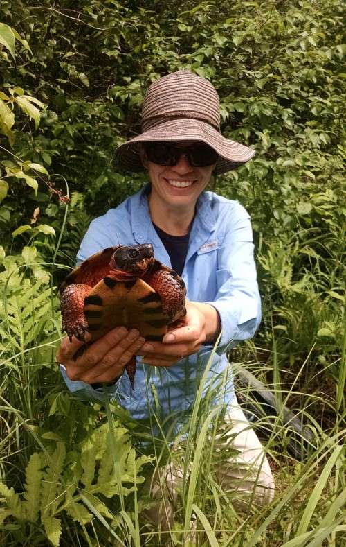 Liz Willey with Turtle