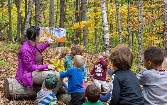 Learning Outdoors at Gale River Cooperative Preschool