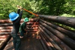 Rebuilding Blue Brook Shelter Photo: Mac McKenzie-Dudley