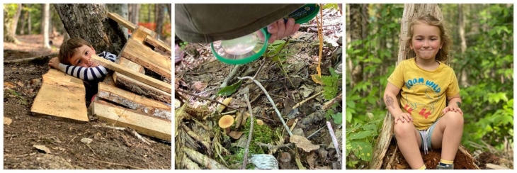 Learning Outdoors at Gale River Cooperative Preschool