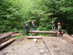 Rebuilding Blue Brook Shelter Photo: Mac McKenzie-Dudley