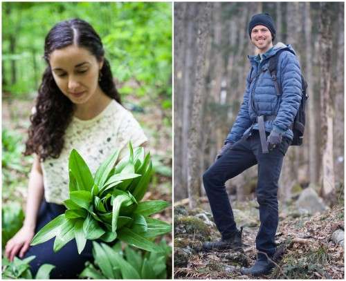 Ari and Jenna foraging