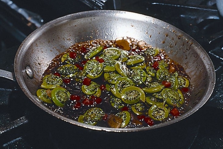 Cooking fiddleheads