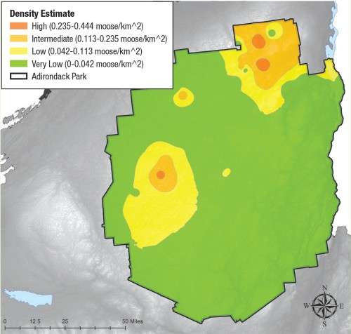 Moose density map