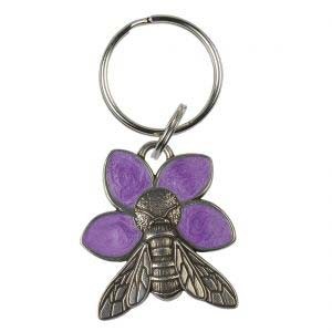 Flower and Bee Key Ring thumbnail