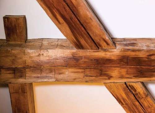 Hand hewn beams