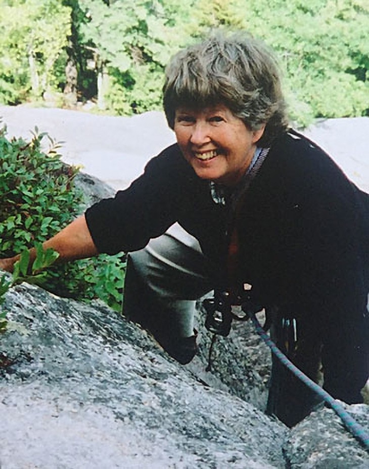 Laura Waterman climbing