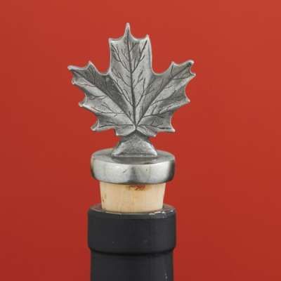 Maple leaf bottle stopper