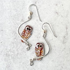 Barred Owl Earrings thumbnail