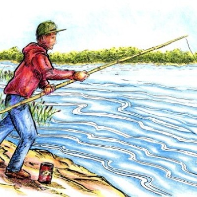 Fishing river boy cover  by Ray Noll