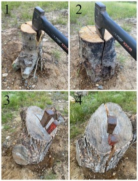 Splitting gnarly firewood thumbnail