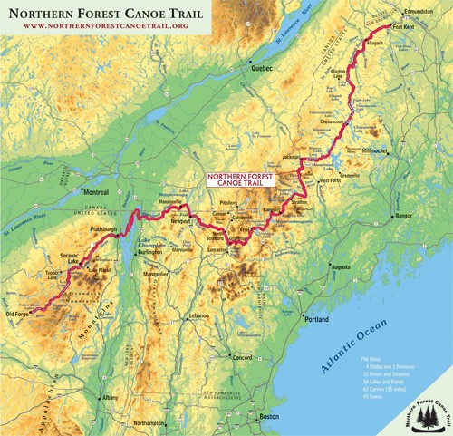 Northern Forest Canoe Trail Map