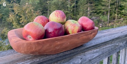 Wood bowl apples