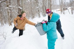 Helping sugarmaking Photo: Ben DeFlorio