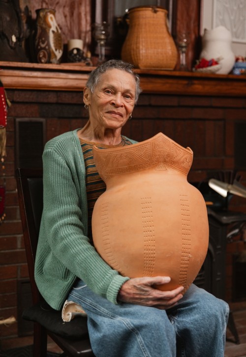 Ramona with cooking pot