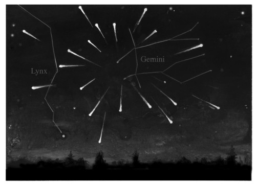 Looking Up for the Geminid Meteor Shower