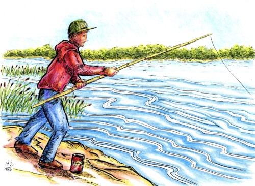 Fishing river boy