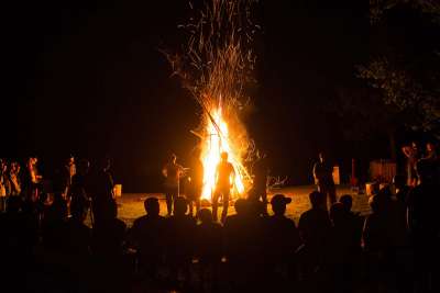 Summer campfire