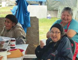 Elders tent, Waswanipi summer gathering. 