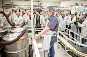 The Federation of Quebec Maple Syrup Producers' new global strategic maple syrup reserve facility can process (pasteurize and transfer to food-grade storage barrels) about 21,000 gallons of syrup per day. 