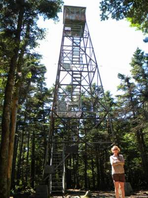 Some fire towers, like this one on Glastenbury Mountain in Vermont, are open to hikers. 