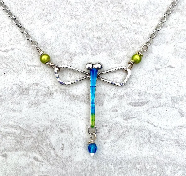 Damselfly necklace