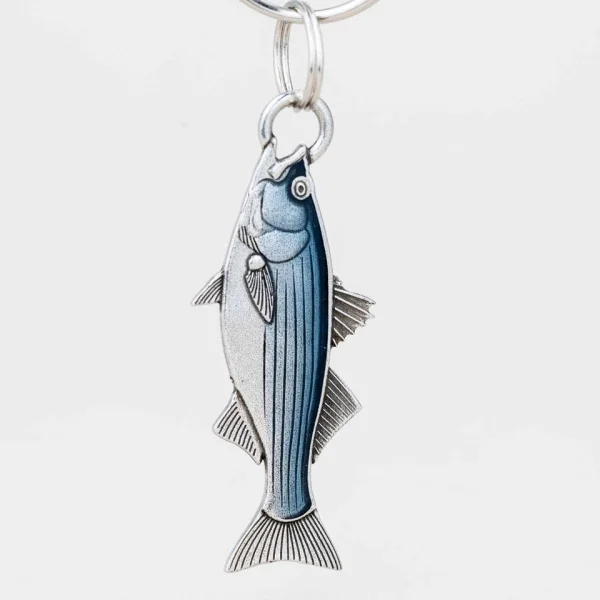 Striped bass key ring